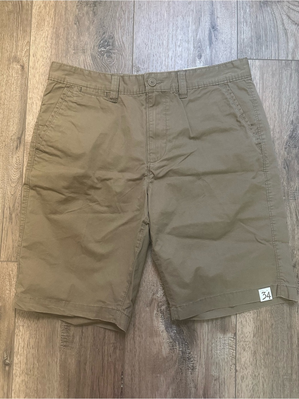 NWT Sonoma Men's Shorts, Tan, Neutral, Classic, 100% Cotton, Size 34, Inseam 10"